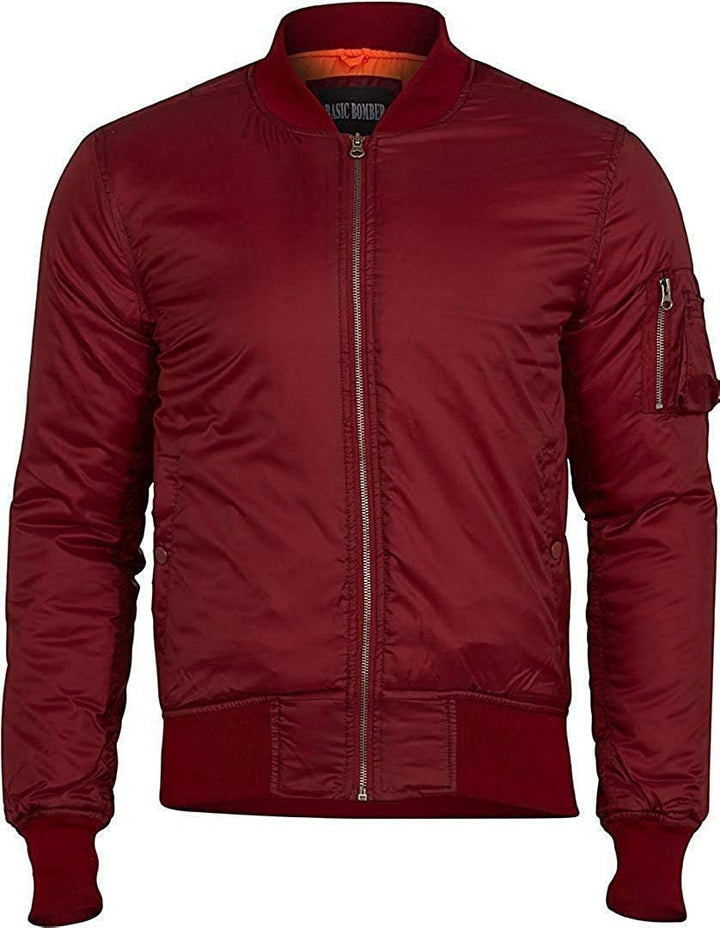 Surplus Raw Vintage Herren Basic Bomberjacke S Bordeaux, S Bordeaux