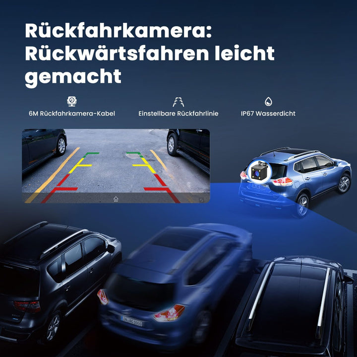 Krunia 9,26" Drahtloses Tragbares CarPlay Display für Apple CarPlay & Android Auto, OTA-Updates, Rüc