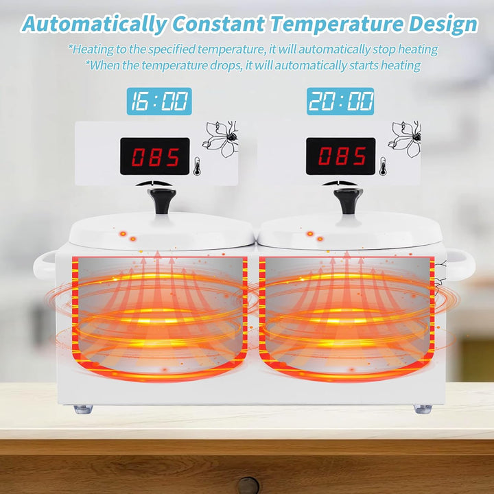 Doppel Wachswärmer mit temperaturanzeige, iklestar Professionelles digitale Wax Maschine