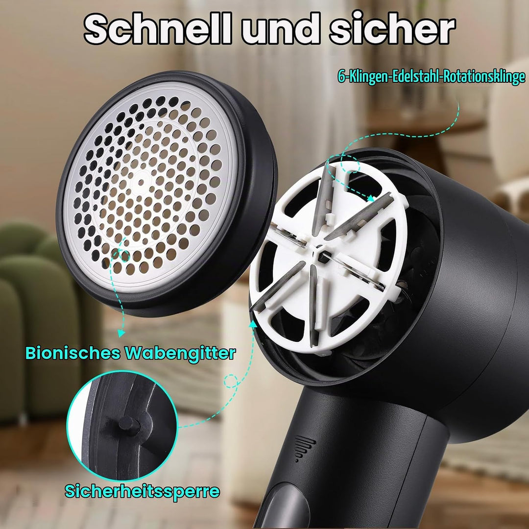 Kssvzz Fusselrasierer Elektrisch, Aufladbar Fusselentferner Kleidung, Stoffrasierer 3 Geschwindigkei