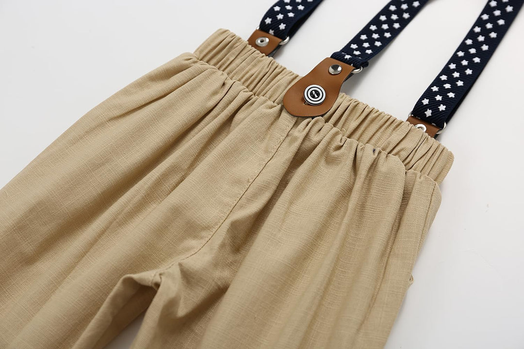 HeMa Island Baby Jungen Bekleidungssets Anzug Kleid Strampler hosenträger Fliege Krawatte Anzug Gent