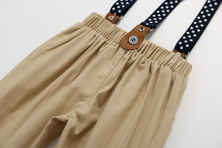 HeMa Island Baby Jungen Bekleidungssets Anzug Kleid Strampler hosenträger Fliege Krawatte Anzug Gent
