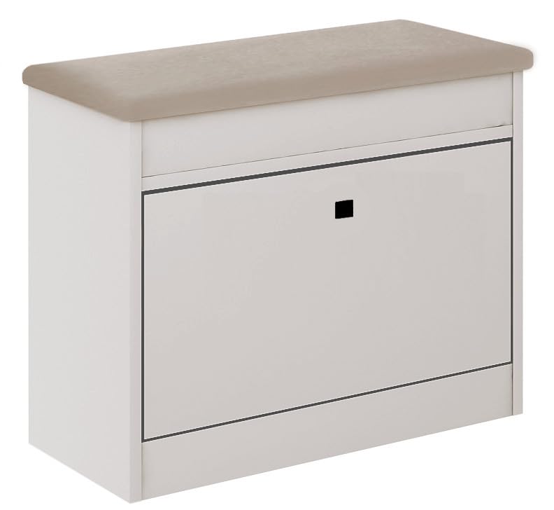 Schuhschrank 55x64x28 cm mit öffnenden Sitz - Praktische Schuhkipper mit Klappe für Optimale Schuhau