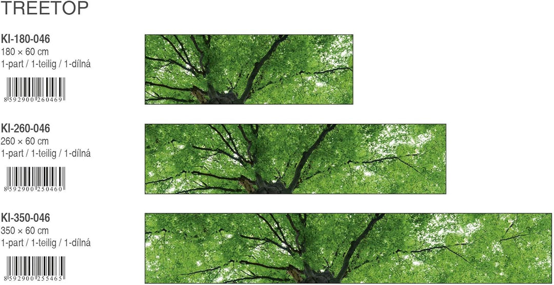 DIMEX Küchenrückwand Folie selbstklebend BAUMKRONE | Klebefolie - Dekofolie - Spritzschutz für Küche
