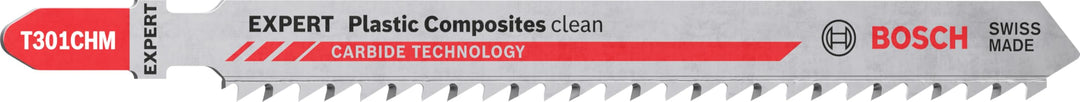 Bosch 3x EXPERT Plastic Composites Clean T301CHM Stichsägeblatt (für WPC Holz-Kunststoff-Verbundstof