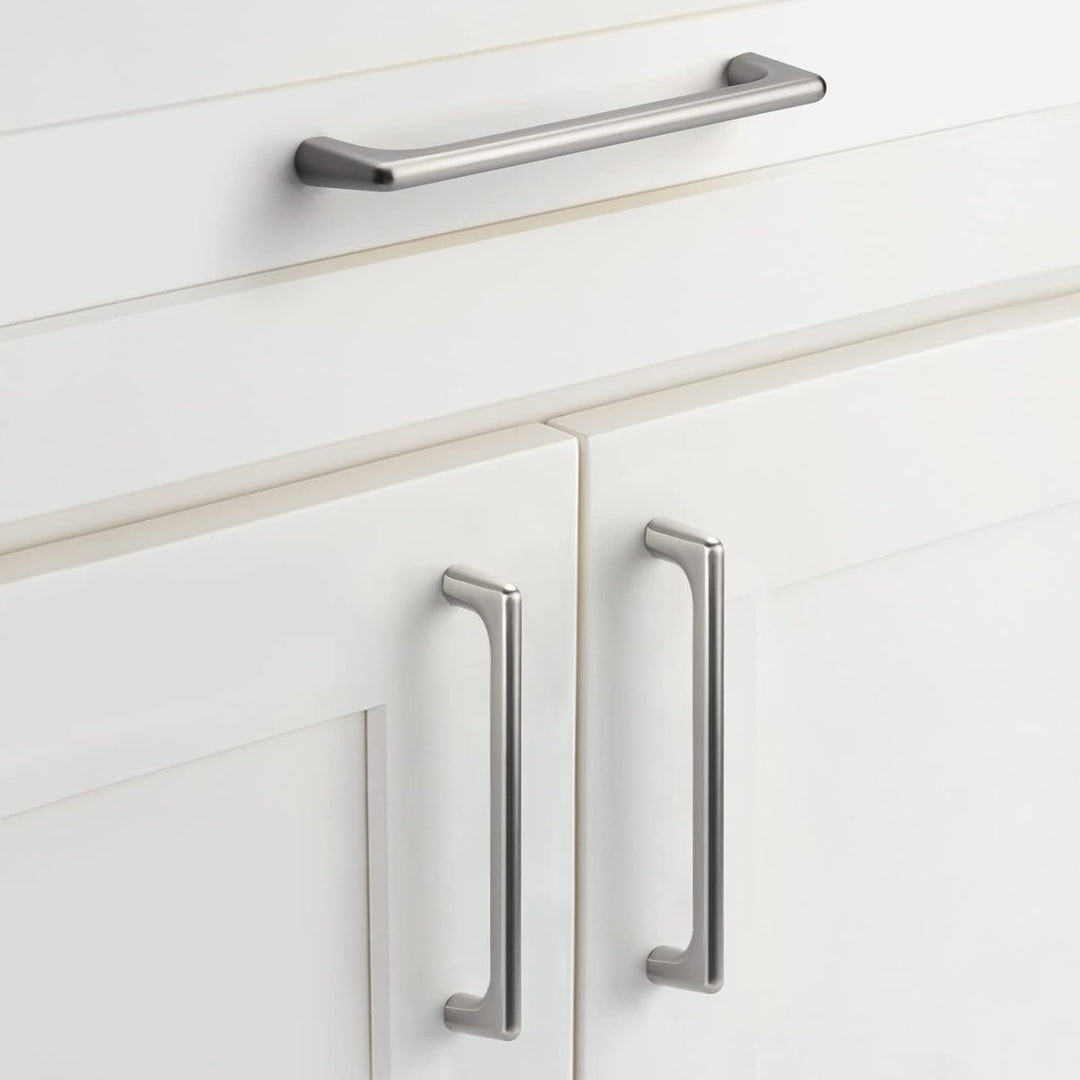 goldenwarm 10 Stück Griffe für Küchenschränke Möbelgriffe 128mm Lochabstand Griffe Möbel Silber Küch