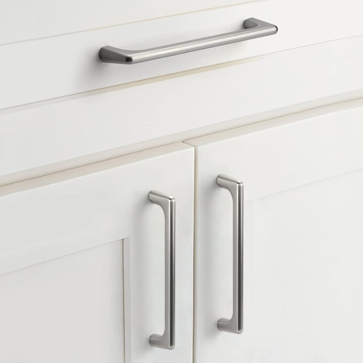 goldenwarm 10 Stück Griffe für Küchenschränke Möbelgriffe 128mm Lochabstand Griffe Möbel Silber Küch