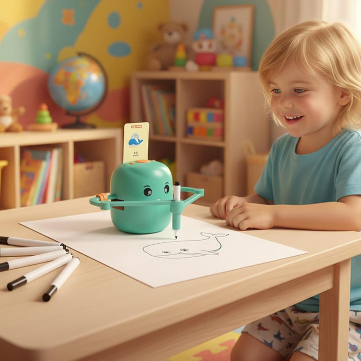 Generisch Zeichenroboter Stift, Komplettes pädagogisches Set mit flüssig schreibenden Ersatzmarkern