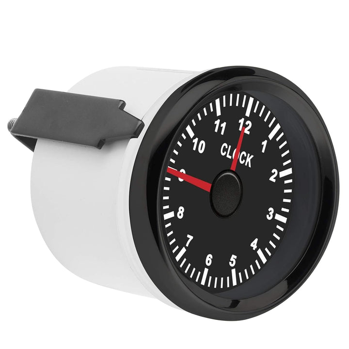 Aramox Universal Dial Clock Meter,2in/52mm Clock Gauge Instrument 0-12 Stundenzähler Rote Hintergrun