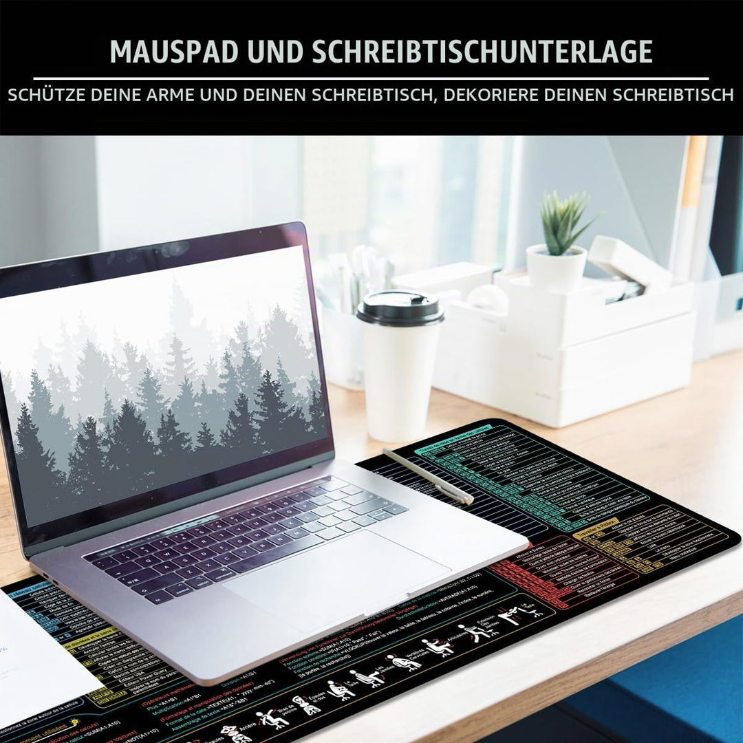 Excel Mauspad Französisch Schreibtischunterlage Gaming Mauspad Gross XL Desk Pad Bürozubehör Desk Ma