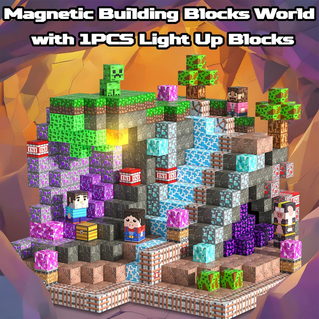 Magnetische Bausteine Bauspielzeug 150 Pcs Magnetbausteine für Kinder Montessori Kreative Spielzeug