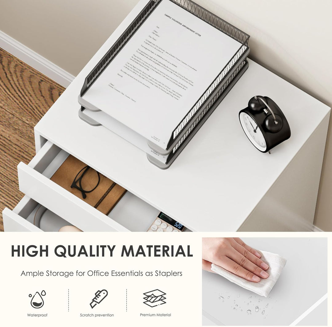 sogesfurniture Rollcontainer, Aktenschrank mit 5 Schubladen, Büroschrank, Schubladenschrank, Kommode