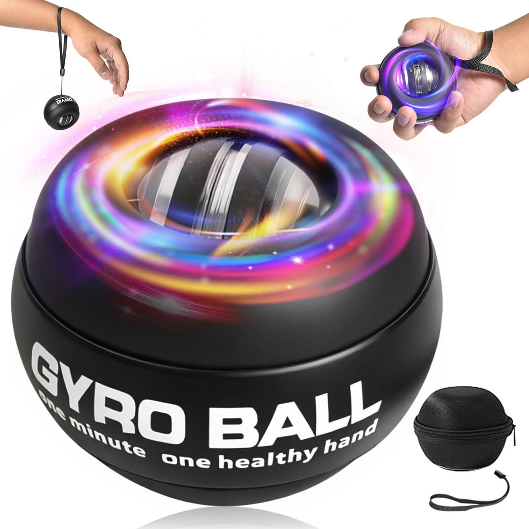Gyroball Schleifenschwarzhülle, Handgelenktrainer-Ball, Auto-Start, 5-stufiger Widerstands-/Lichtst