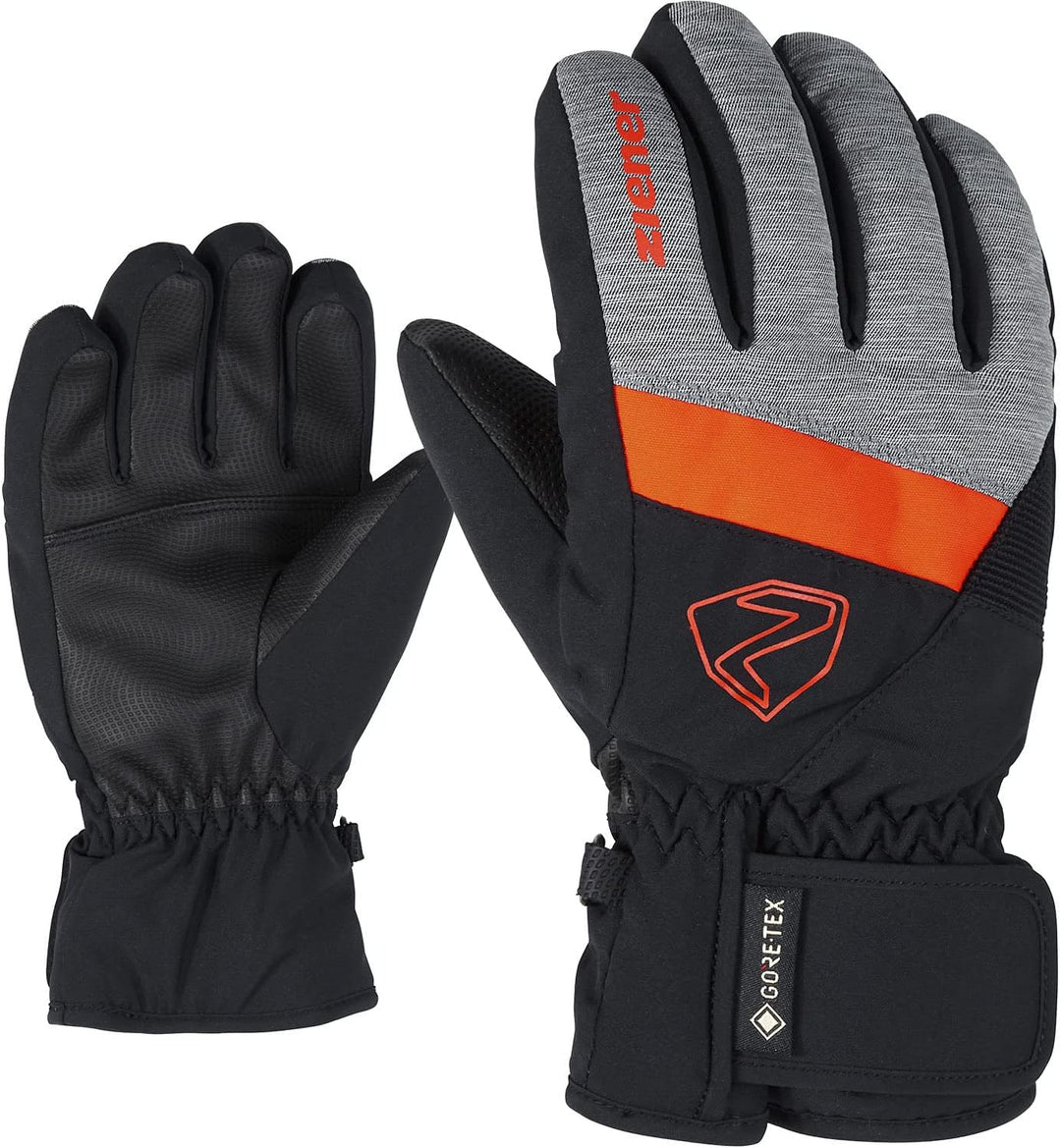 Ziener Kinder Leif GTX Junior Ski-Handschuhe/Wintersport | Wasserdicht, Atmungsaktiv dark melange.bl