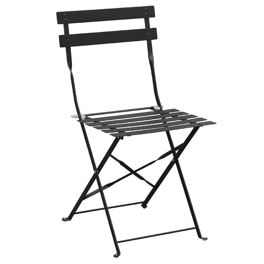 Bolero stalen stoelen zwart (Box 2), 800(H) x 387(W) x 471(D)mm Schwarz, Schwarz