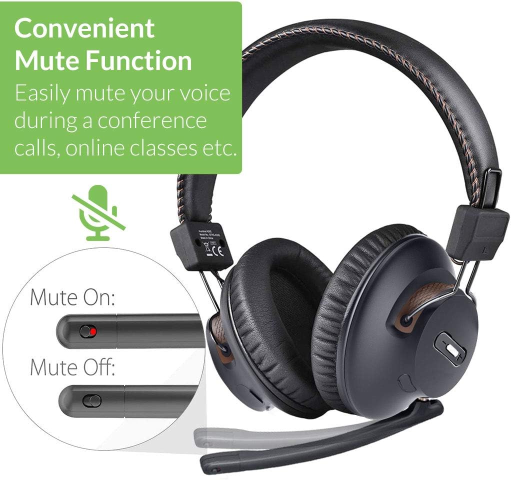 Avantree C519M – Bluetooth Kopfhörer mit Mikrofon für PS5 und Switch, Kabelloses Headset mit USB-C-A