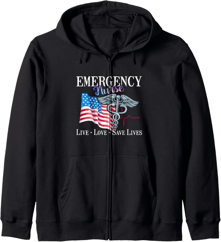 ER Nurse Live Love Save Lives - Emergency Nurses Day - Gift Kapuzenjacke