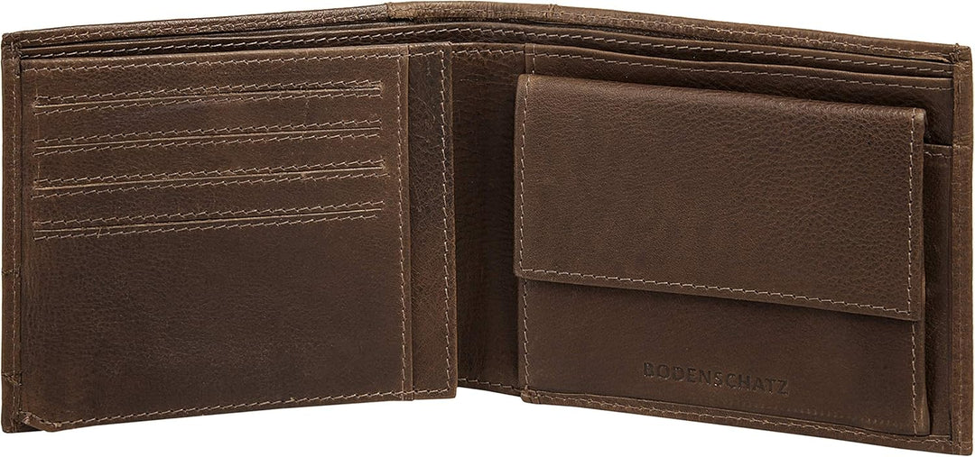 BODENSCHATZ Geldbörse Echt Leder Herren | | 020188 Braun, Braun