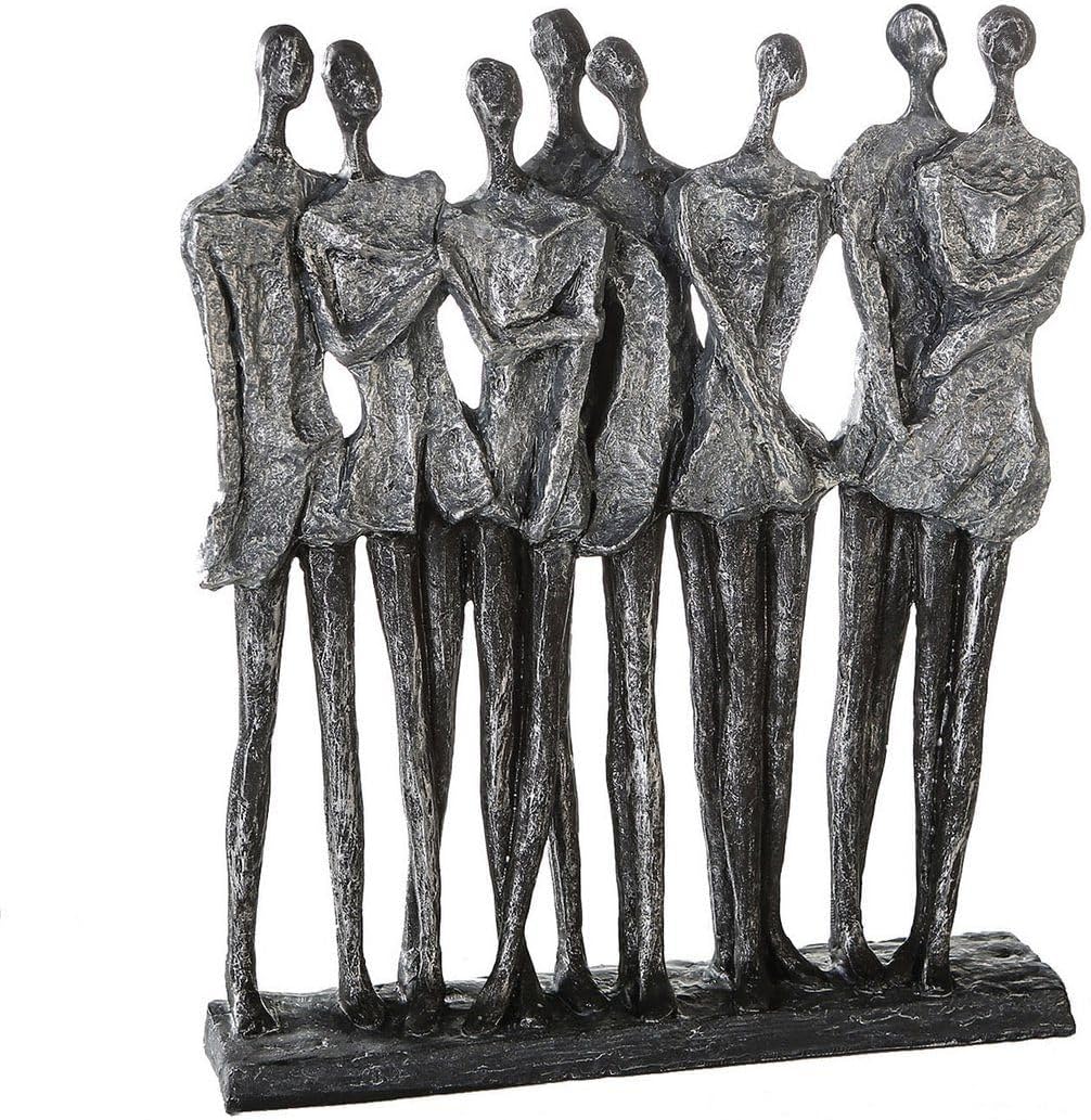 Casablanca Deko Skulptur - Mädelsabend - Beste Freundinnen - Poly silberfarben -Zertifikat Spruchanh