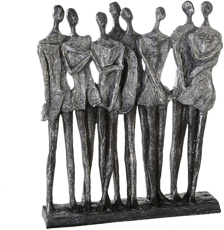 Casablanca Deko Skulptur - Mädelsabend - Beste Freundinnen - Poly silberfarben -Zertifikat Spruchanh