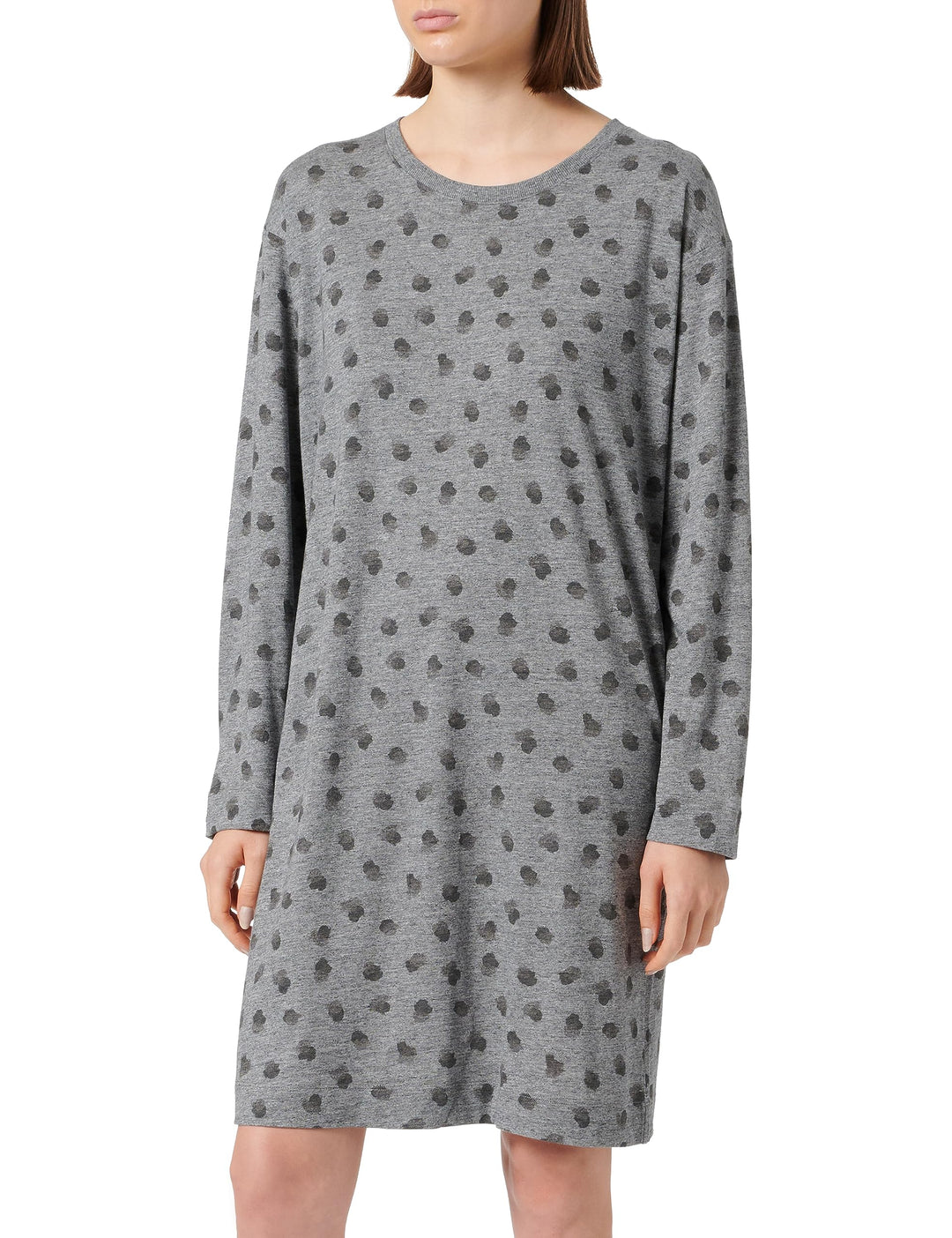 Triumph Damen Endless Comfort NDK LSL Night Shirt 42 Dark Grey Melange, 42 Dark Grey Melange