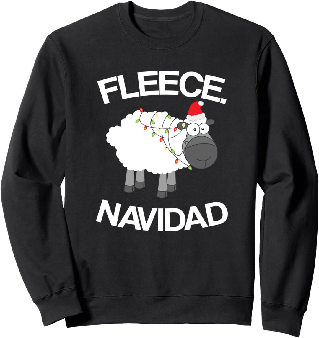 Fleece Navidad Lustige Weihnachtsschafe Feliz Sweatshirt
