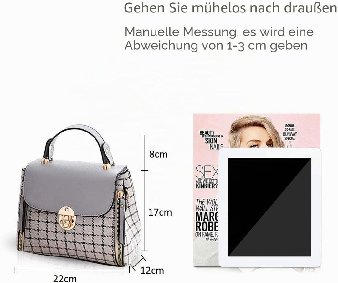 NICOLE&amp;DORIS Handtaschen für Damen Niedliche Umhängetasche Mädchen Reissverschluss Handtasche PU Led