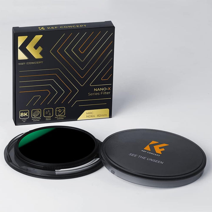 K&amp;F CONCEPT 58mm ND64 Filter (6 Blendenstufen) Fester ND Filter,Graufilter | Optikglas mit 28-lagige