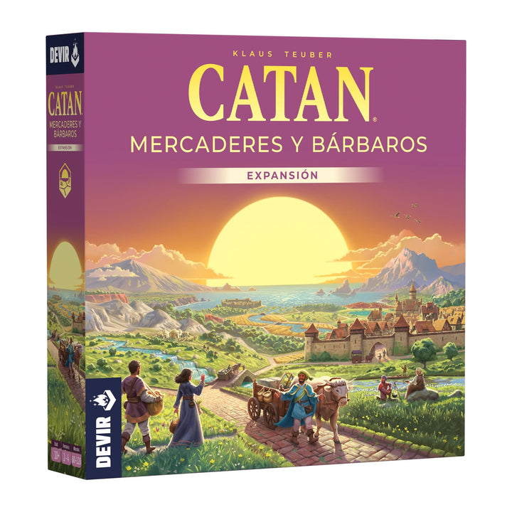 Devir - Catan Erweiterung Märkte und Barbarien, Brettspiel, BGMERCADERES, Mehrfarbig, Catan