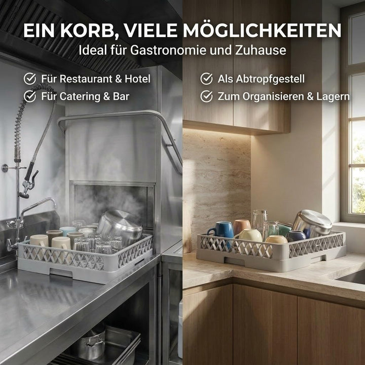 Morleos Spülkorb | Geschirrkorb Spülmaschine Besteckkorb Abtropfkorb Abtropfgestell | Teller (grobma