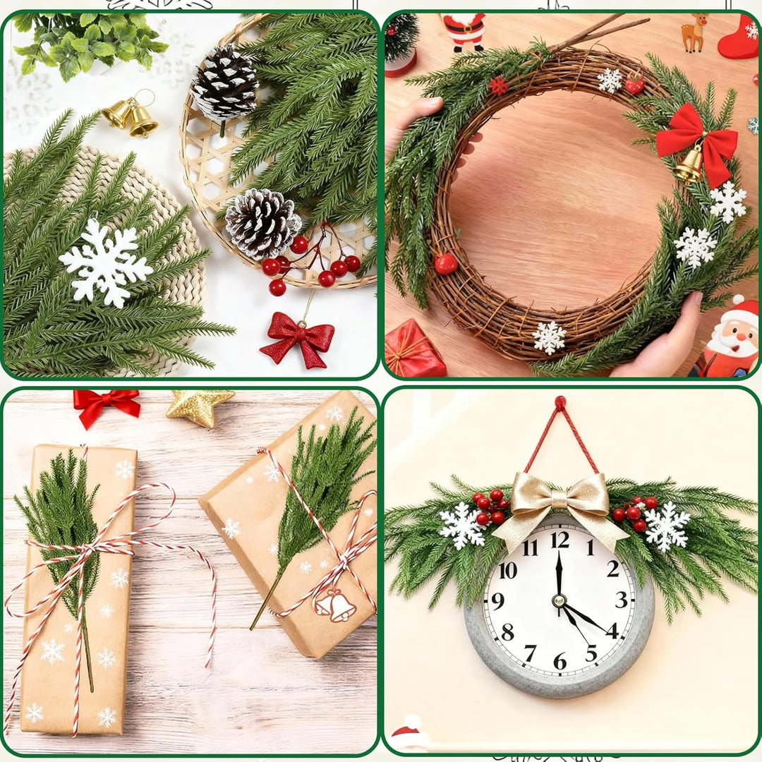 5 Stück Künstliche Tannenzweige Künstlich Zweige Deko Weihnachten Norfolk Pine Künstliche Kiefernzwe