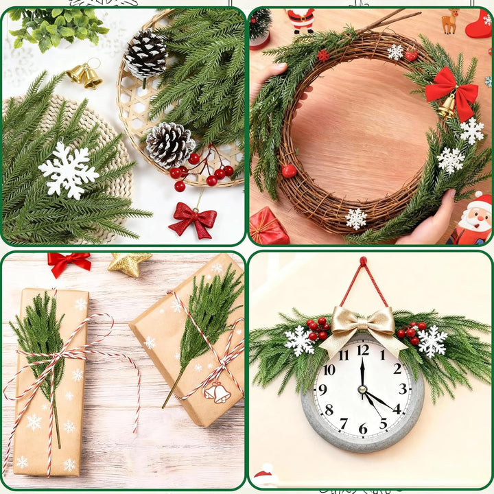 5 Stück Künstliche Tannenzweige Künstlich Zweige Deko Weihnachten Norfolk Pine Künstliche Kiefernzwe