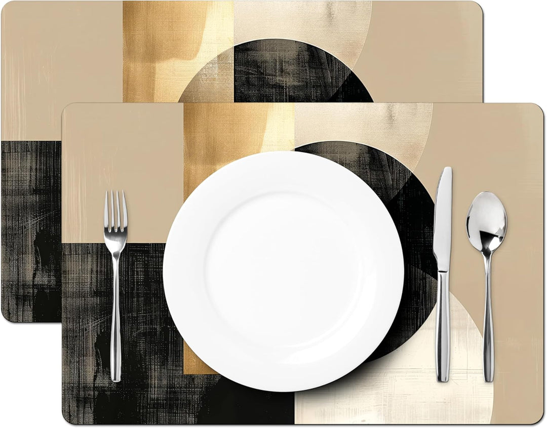 KitchenYeah© Platzsets Abwaschbar 6-Teilig 45x30 cm Tischsets Platzdeckchen Platzset Unterlage Tisch