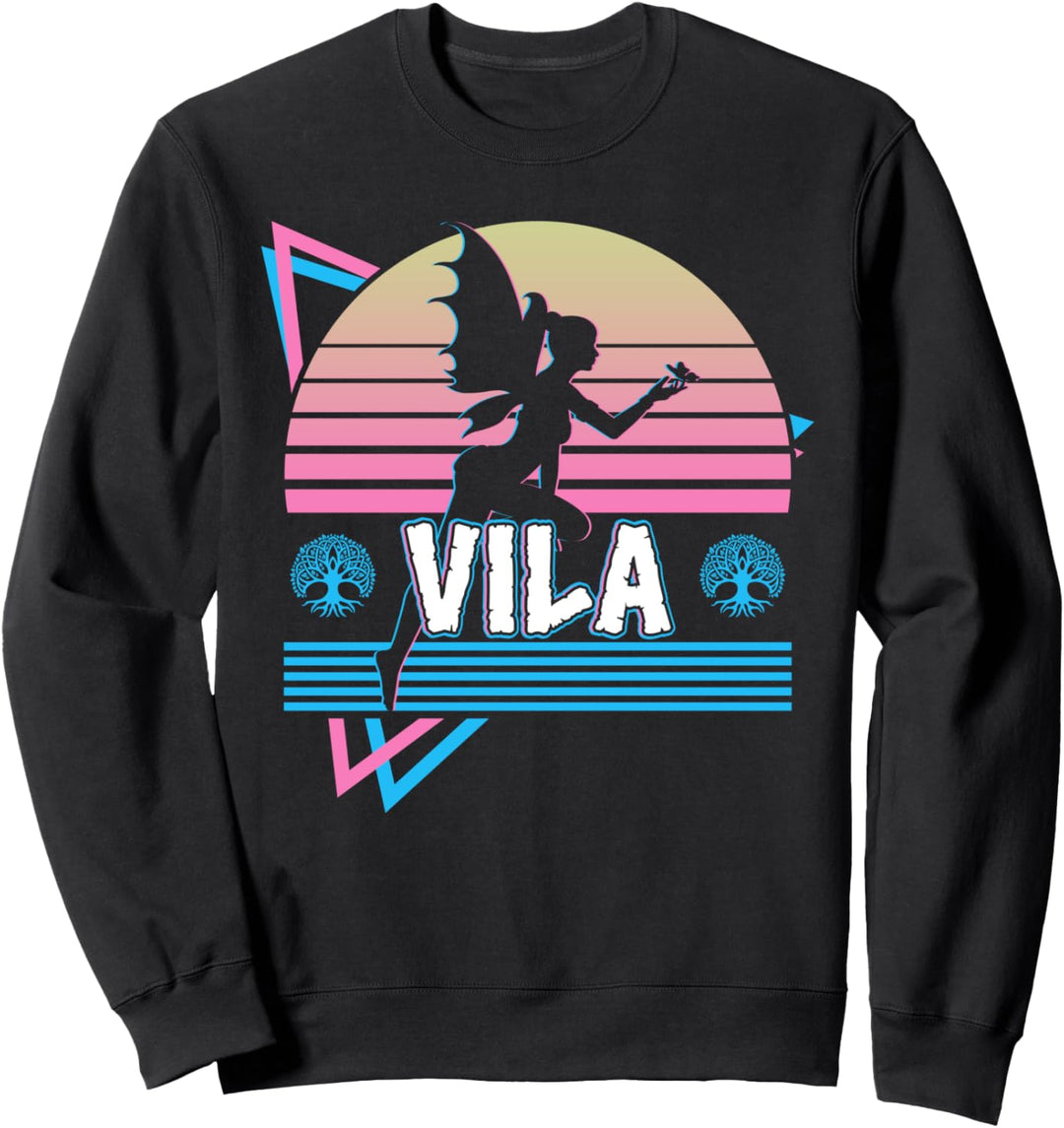 Vila Slaische Fee Slaische Mythologie Retro Sweatshirt