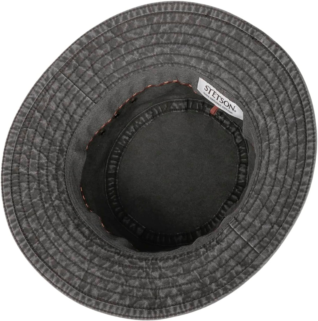 Stetson Reston Freizeithut Damen/Herren (Kophöhe ca. 9cm) - Schlapphut aus Bio-Baumwolle Packable -