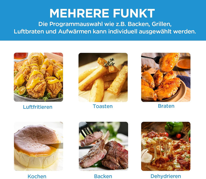 Midea MF-TN40D2 Airfryer XL, Heissluftfritteuse 4L,Dual Cyclone Technology, 90% Weniger Fett Heisslu
