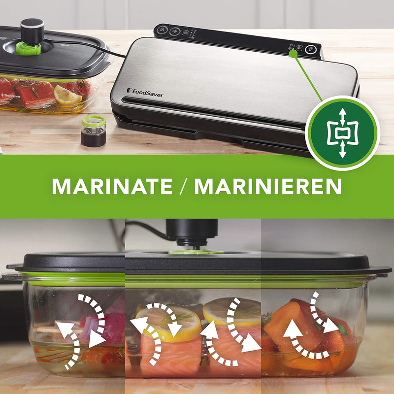 FoodSaver Mehrzweck-Vakuumiersystem VS3190X für Lebensmittel | Vakuumiergerät für Lebensmittel | 3 x