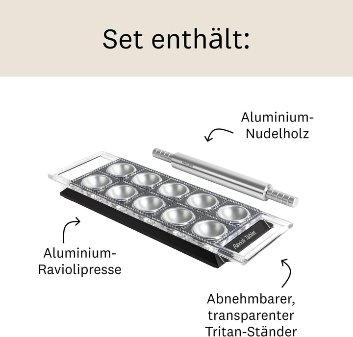 Marcato Ravioli Tablet Schwarz - Ravioliform 36 x 21 x 7 cm Schwarz, 36 x 21 x 7 cm Schwarz