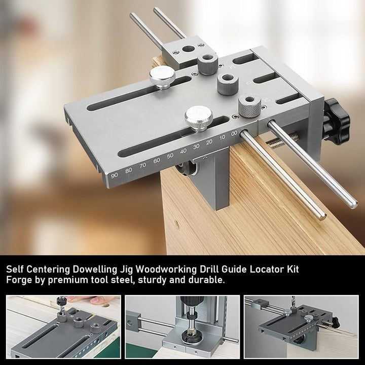 Bohrschablone,CEIEVER Bohrhilfe 6/8/10/15mm Dübelhilfe Bohrlehre aus 6061 Aluminium Legierung,pocket