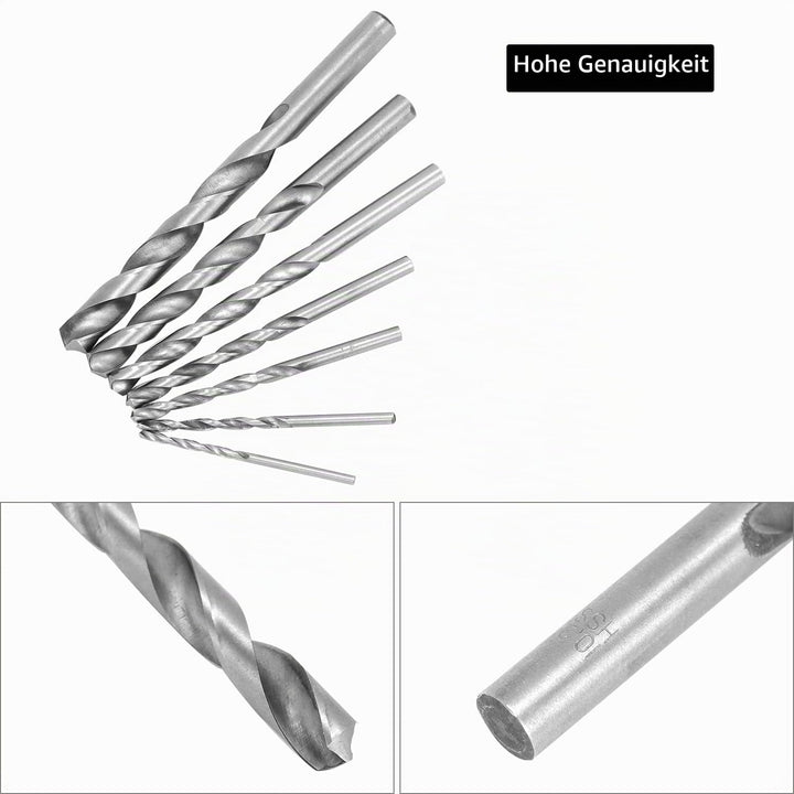 QWORK® 16 tlg Professionelles Gewindebohrer und Bohrerset, Gewindeschneidset, M3-M12 Gewindebohrer S