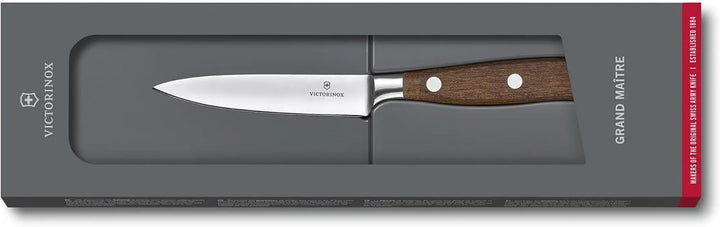 Victorinox Grand Maître, Profi Officemesser, Extra Scharfe Klinge, gerader Schliff, 10 cm, Edler Hol