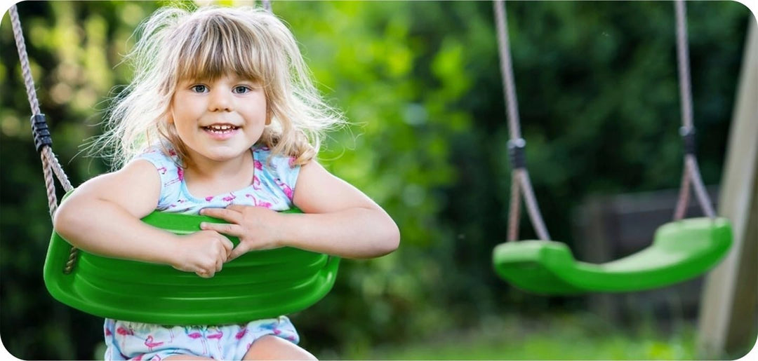 KRUMAD Kinderschaukel Outdoor & Indoor, Ergonomische Schaukel Kinder, Höhenverstellbaren Seilen 115–