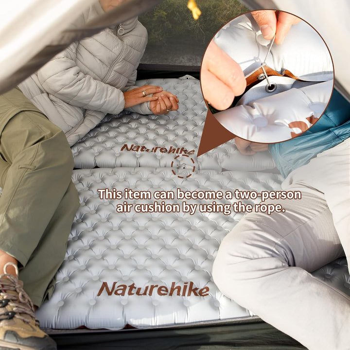 Naturehike Camping Isomatte Ultraleicht 5,8 R-Wert, 8 cm Dicke Aufblasbare Isomatte 4 Jahreszeiten L