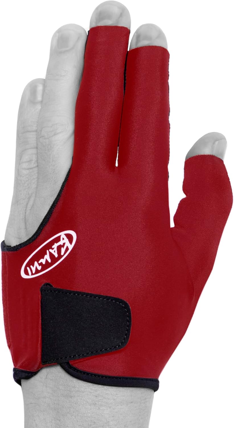 KAMUI Billardhandschuh QuickDry für linke Hand, Rot, M
