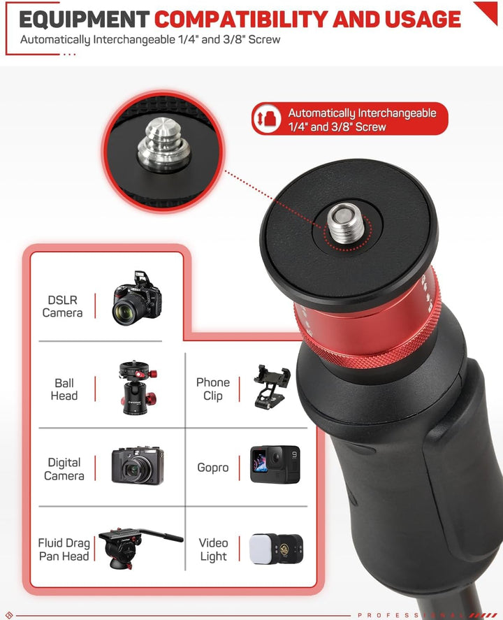 IFOOTAGE Cobra 3 Strike Monopod A150S-III mit K5S Komodo Fluidkopf,Videokopf,Pedal-Lock-Unterbasis M