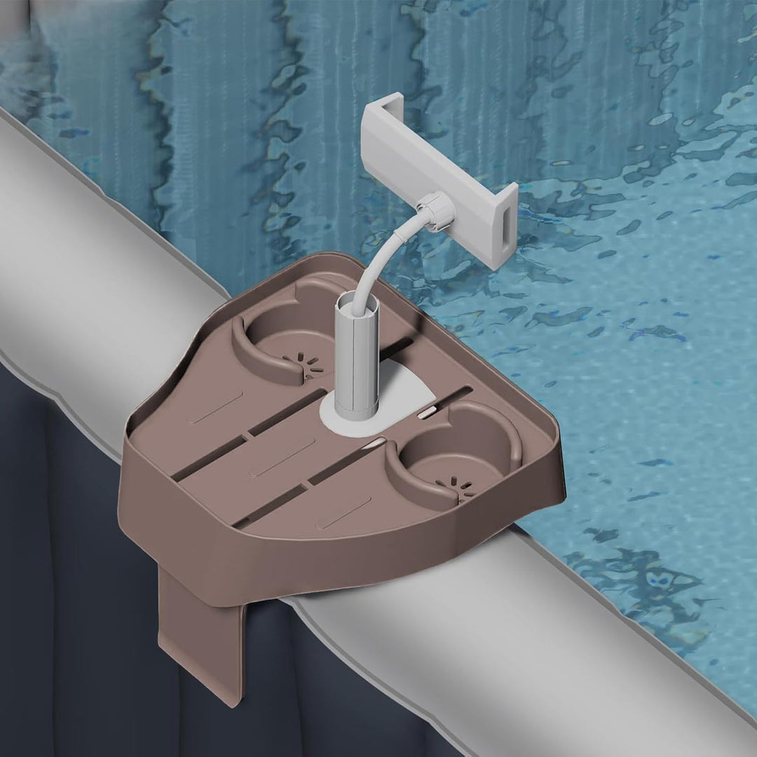 Tisch, Becherhalter | -Seitentischtablett | Verstellbarer Spa -Caddy mit 2 Tasse Halter für die Bade