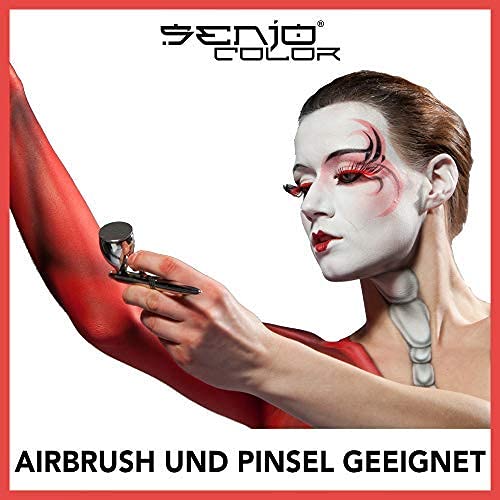 Senjo Color ® Airbrush Farben Set (Für Gesicht & Körper) Bodypainting Farben (5 x15ml) Farben: Schwa