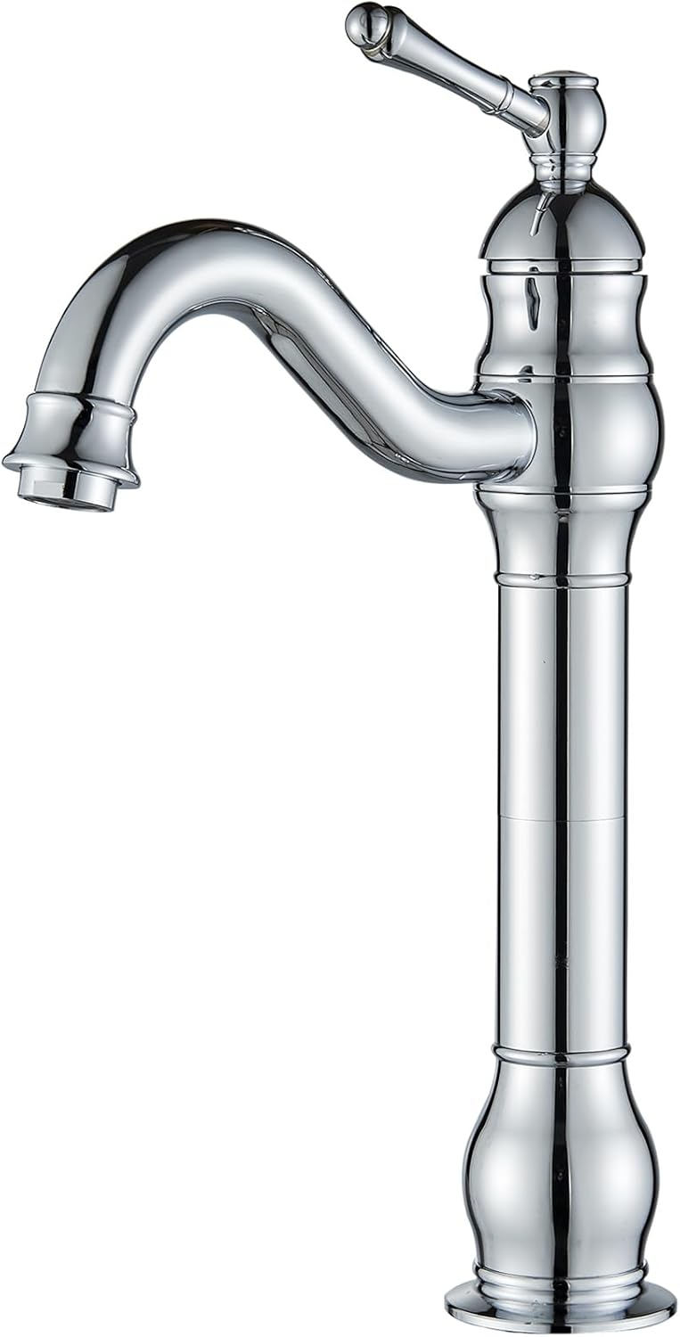 Rozin Wasserhahn Bad Chrom Hoch Waschtischarmatur 360°Schwenkbar Einhebel Waschbecken Armaturen Wasc