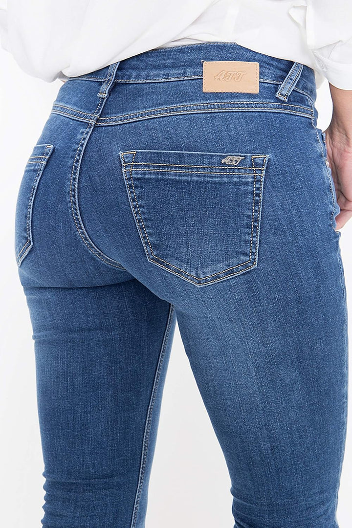 ATT Jeans Damen Basic Jeans | Slim Fit | 5 Pocket Jeans | Waschung Belinda 32W / 32L Darkblue, 32W /