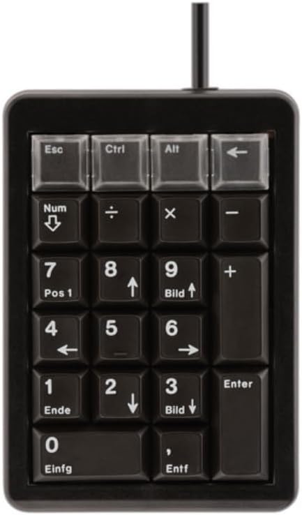 CHERRY KEYPAD USB SLIM LINE, schwarz, G84-4700LUCDE-2 schwarz Deutsches Layout - QWERTZ Single, schw